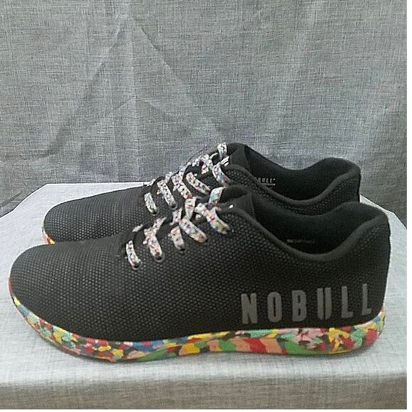 Nobull Outwork Trainer Black Wild Knit Runner Sneaker Men\'s SZ 12 main image 4